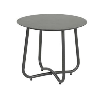 Mesa Auxiliar Para Exterior, Con Tacos De Goma, Aluminio, Color Antracita, 60 X 51cm Alto