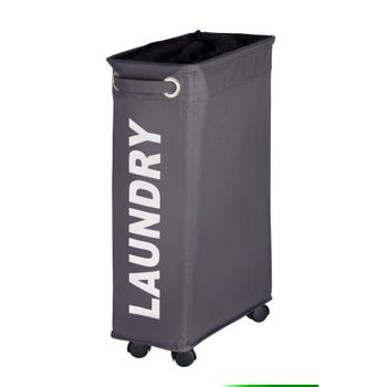 Cesto Ropa Laudry Gris/negro - Wenko - 3450115 - 60x40x18,5