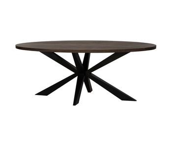 Mesa de comedor ovalada con pata araña suiza  200x100x76
