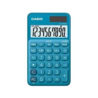 calculadora de bolsillo casio sl-310uc-gn solar y con bateria 10 digitos azul