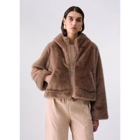liu jo chaquetas cazadora reversible en teddy para mujer