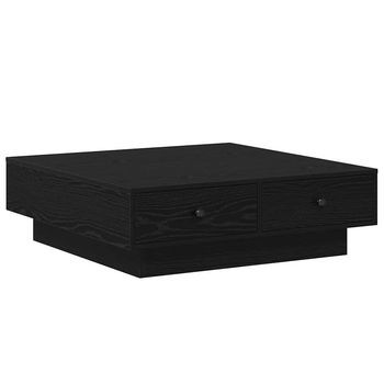 Mesa De Café - Mesa De Centro - Mesa Baja Roble Negro 90 X 90 X 28 Cm Madera De Ingeniería