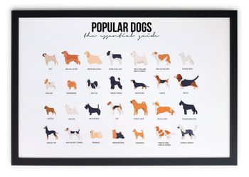 Cuadro con marco negro 40x30 perros