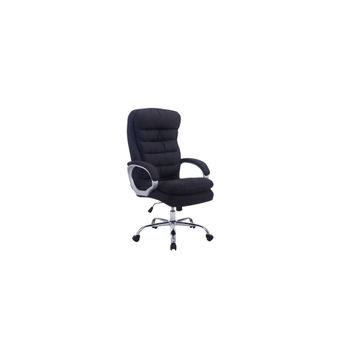 Silla de oficina giratoria regulable en Tela Negro