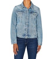 pepe jeans para mujer pl402432mp4 cazadora regular azul l casual algodon denim sostenible