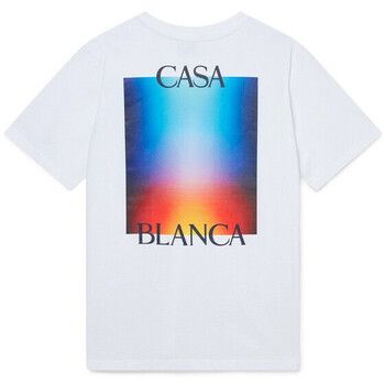 Casablanca Camiseta GRADIENT STACKED LOGO T-SHIRT WHITE para mujer