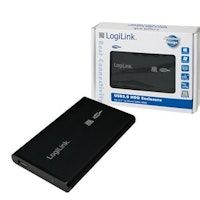 logilink ua0041b caja para disco duro externo 25 pulgadas pulgadas negro usb con suministro de corriente