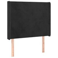 cabecero cama mueble de dormitorio con led de terciopelo 83 x 16 x 118128 cm negro m020001818