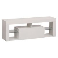mueble tv blanco con luz led daryl
