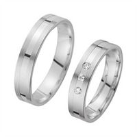 alianzas oro blanco con diamantes ancho 45 mm