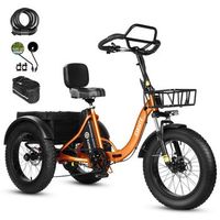 bicicleta electrica eskute t302 pro 250w 48v208ah plegable frenos disco accesorios naranja