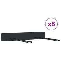 estantes de pared de jardin para herramientas 8 uds acero negro vidaxl