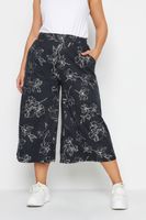 yours culottes negros de flores brillo metalizado mujer curvy y tallas grandes yours