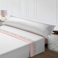 juego sabanas algodon 144 hilos 3 piezas brandy 200 cm con dos almohadones rufino diaz rosa