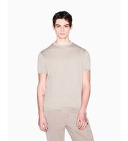 ax armani exchange para hombre xm002439af22249u6229 camiseta ribbed tricot beige xxl casual algodon manga corta