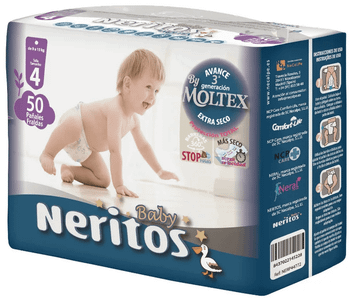 Neritos by Moltex Pañales Talla 4 (9-15 Kg) 50 uds