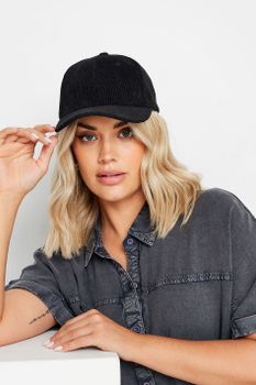 Gorra Negra De Pana Con Visera