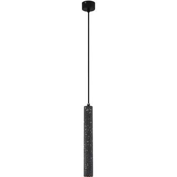 Lámpara De Techo Tubo De Cemento - Lámpara Colgante Led - 30cm- Aroc Negro