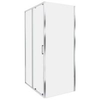 cabina de ducha vidrio templado una puerta plateado 80 x 100 x 185 cm yoro