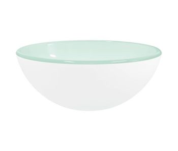 Vidaxl lavabo de vidrio templado blanco 30x12 cm