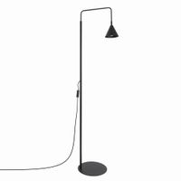 lampara de pie negro acero alt 165 cm