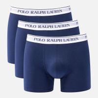 polo ralph lauren logo waistband cotton boxer trunks 3-pack - s
