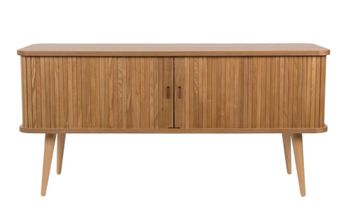 Aparador de madera natural con puertas correderas
