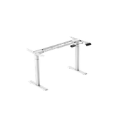 estructura de escritorio elevable - mueble de oficina - acero - blanco 180x575x119cm