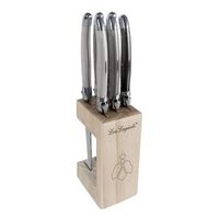 lou laguiole juego de cuchillos de carne y soporte 7 piezas multicolor lou laguiole