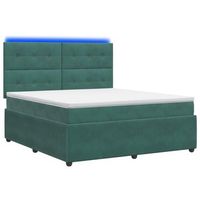 cama tapizada 160x200x1405 cm terciopelo - verde