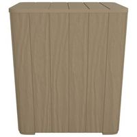 mesa de jardin  mesa de exterior con tapa extraible polipropileno marron claro