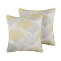 conjunto de cojines decorativos con patron de hoja multicolor 45 x 45 cm estampado floral decoracion moderna candytuft