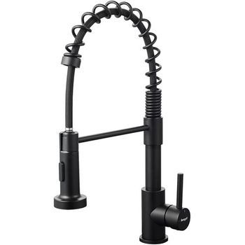 Grifo De Cocina Vertical Con Aireador Alta Presión Negro M22143b
