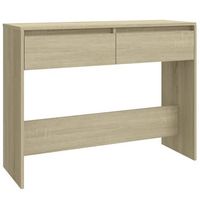 mesa consola madera de ingenieria roble sonoma 100x35x765 cm vidaxl