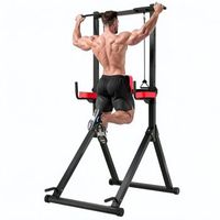 torre de potencia con barra para fondos y dominadas equipo de entrenamiento de fuerza multifuncional con altura ajustablerattantree