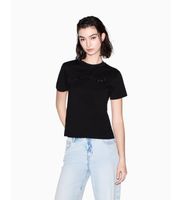 ax armani exchange para mujer xw002340af10358uc001 camiseta boxy negro l casual algodon manga corta