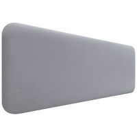 dhome cabecero tapizado en terciopelo liso redondeado para pared acusticos cabeceros absorbentes cabezal cama dormitorio gris claro 145cm