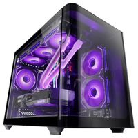 mars gaming mc-fusionm caja gaming micro-atx ventana lateral y frontal curvo de cristal templado continuo minitorre pc doble camara soporte refrigeracion liquida espacio interno optimizado torre