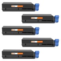 pccom essential oki b410b420b430b440mb460mb470mb480 toner compatible negro pack 5
