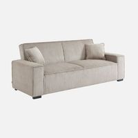 sofa cama de pana 3 plazas beige