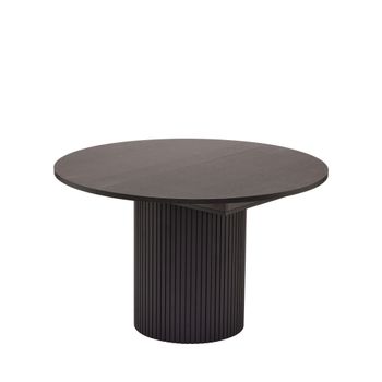 Mesa comedor extensible 4-6 personas madera ø120-160cm - negro