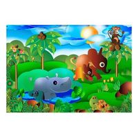 papel pintado 3d - familias animales 150x105 cm