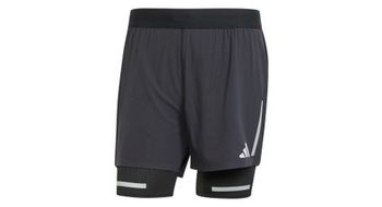 Pantalon corto adidas run ultimate 2 en 1 negro hombre