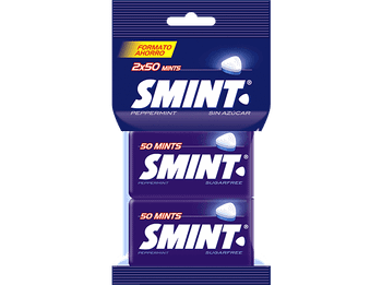 Caramelos - Smint Twinpack (by Chupa Chups), Sabor Menta, Sin Gluten, Azúcar, 2x50 unidades, 70g