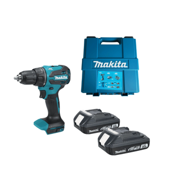 Makita Ddf490wve - Taladro Atornillador Lxt 18v. Incluye 2 Baterias, Cargador, Maletín