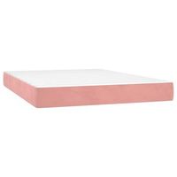 colchon de muelles ensacados firmeza media terciopelo rosa 140x210x20 cm vidaxl