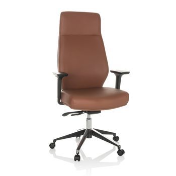 Silla De Oficina, Sillón De Dirección Vitoro Eco Cuero Sintético Marrón