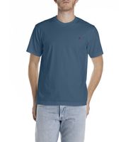 replay para hombre m30150002660 camiseta con r bordada azul xl casual algodon manga corta