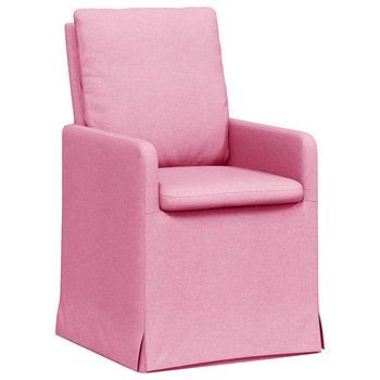 Sillas De Comedor 2 Uds. Tela Rosa 57 X 67 X 98 Cm Vidaxl