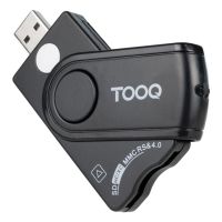 lector de tarjeta inteligente tooq tqr-3012b usb 20 compatible dni 40 sim sd negro